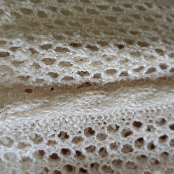 Love by‎ Design. Knit sweater.  Lightweight. Cream color size XL. Open kn… - Picture 4 of 9
